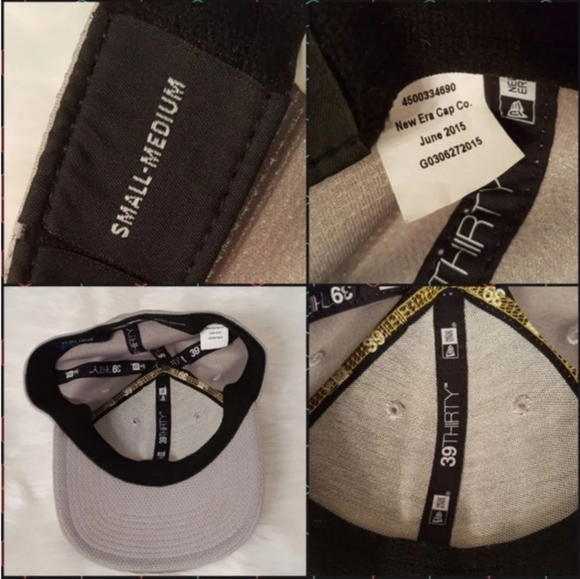 NWOT Bauer S-M fitted grey & yellow golf cap hat - Picture 6 of 6